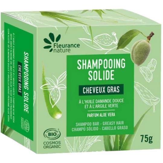 Fleurance Nature Shampoing Solide Cheveux Gras Bio 75 g