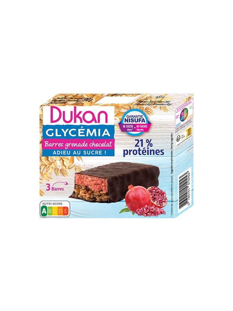 Dukan Glycémia 3 Barres Grenade Chocolat