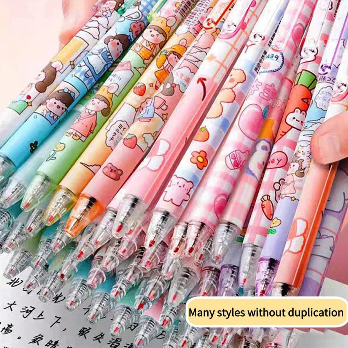 Ensemble De 10 Stylos À Bille-cliqueurs Mignons Et De Styles Variés Avec Une Haute Valeur De Couleur Pour Examen, Bureau, Signature.
