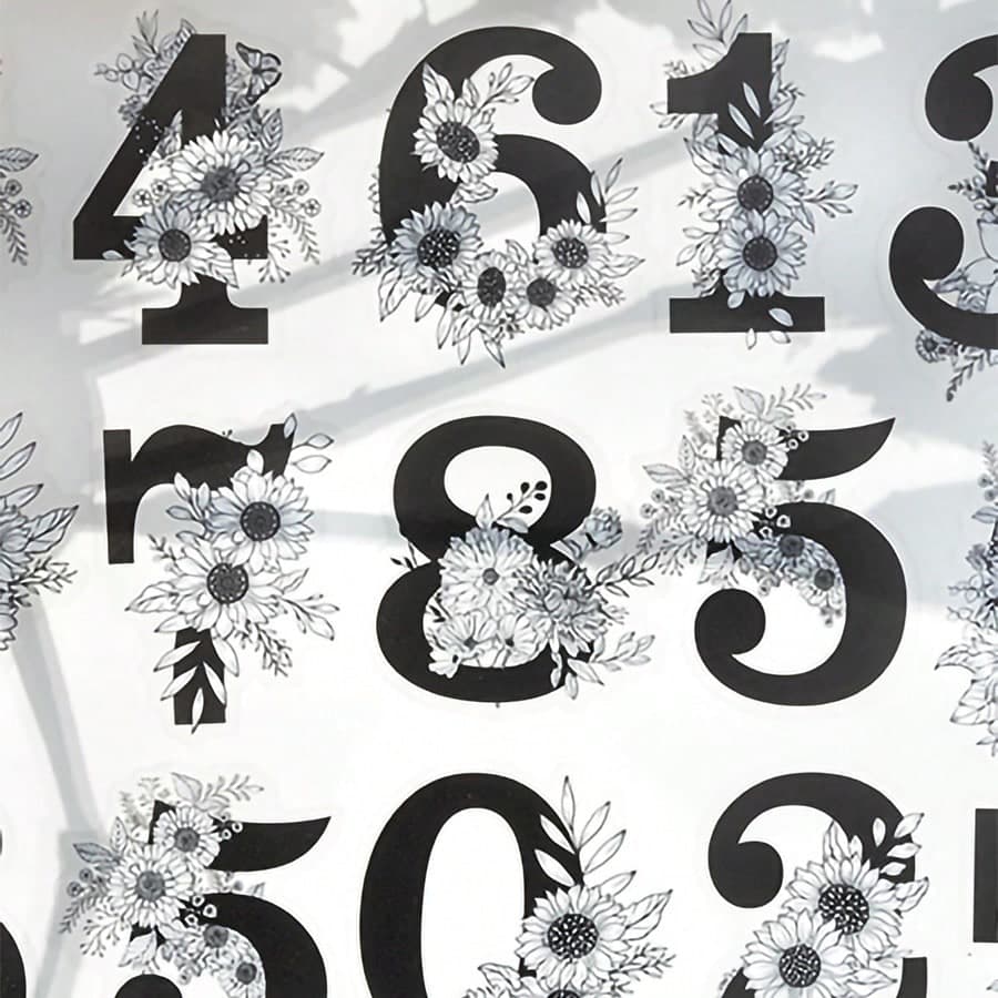 1 paquet 20 feuilles de stickers numériques floraux, autocollants créatifs esthétiques vintage, fournitures artisanales de bricolage pour la