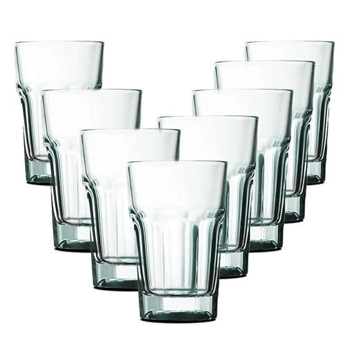 Lot de 8 verre à liqueur, verre dégustation, gobelets à eau en verre, capacité 29.5 cl - JUANIO -